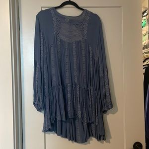 Free People Blue Tunic
